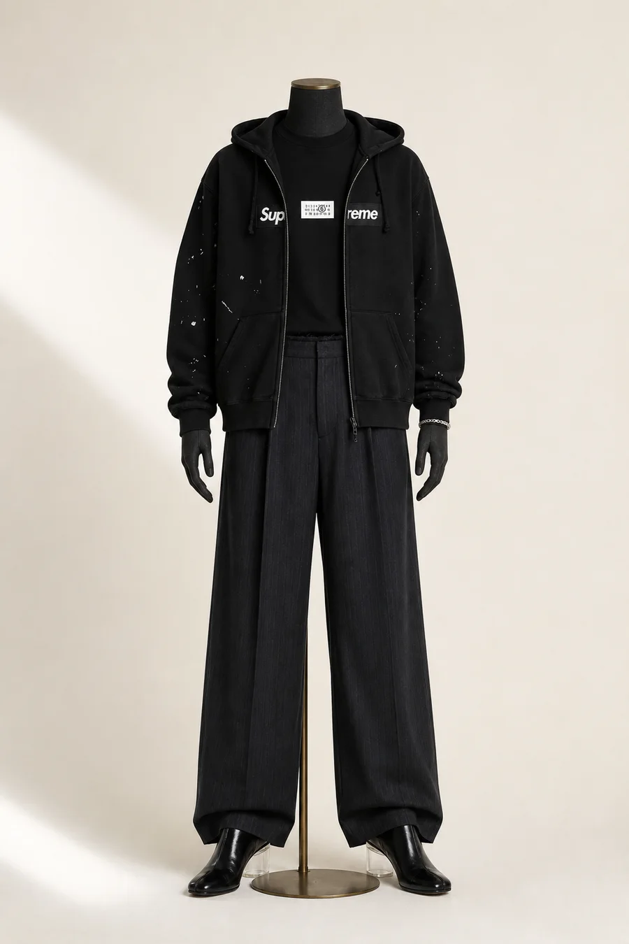 The box logo goes home on a mannequin