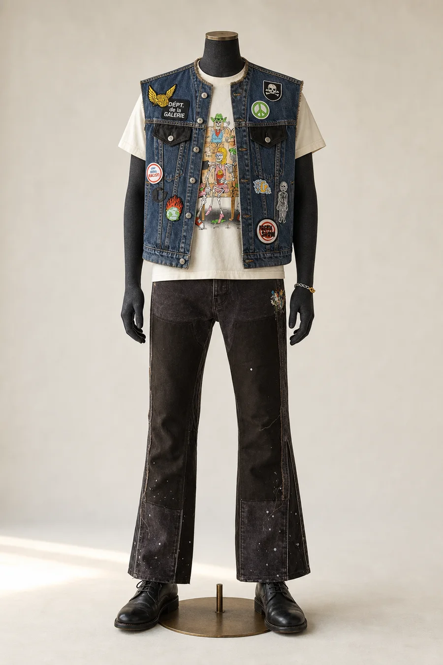 Paint and patina on a mannequin