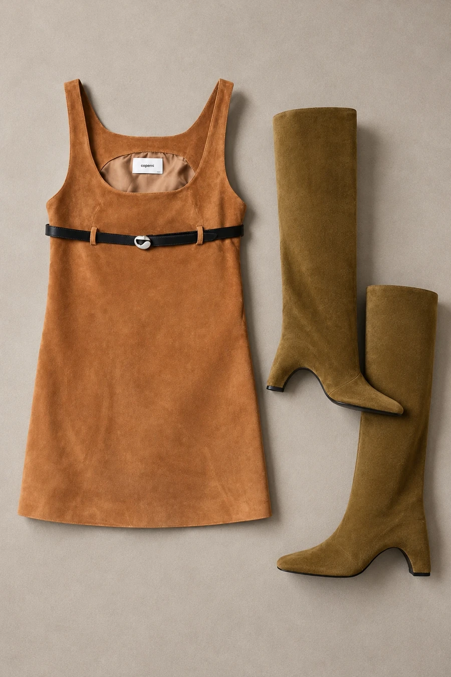 Coperni pieces arranged on a New York outfit board.