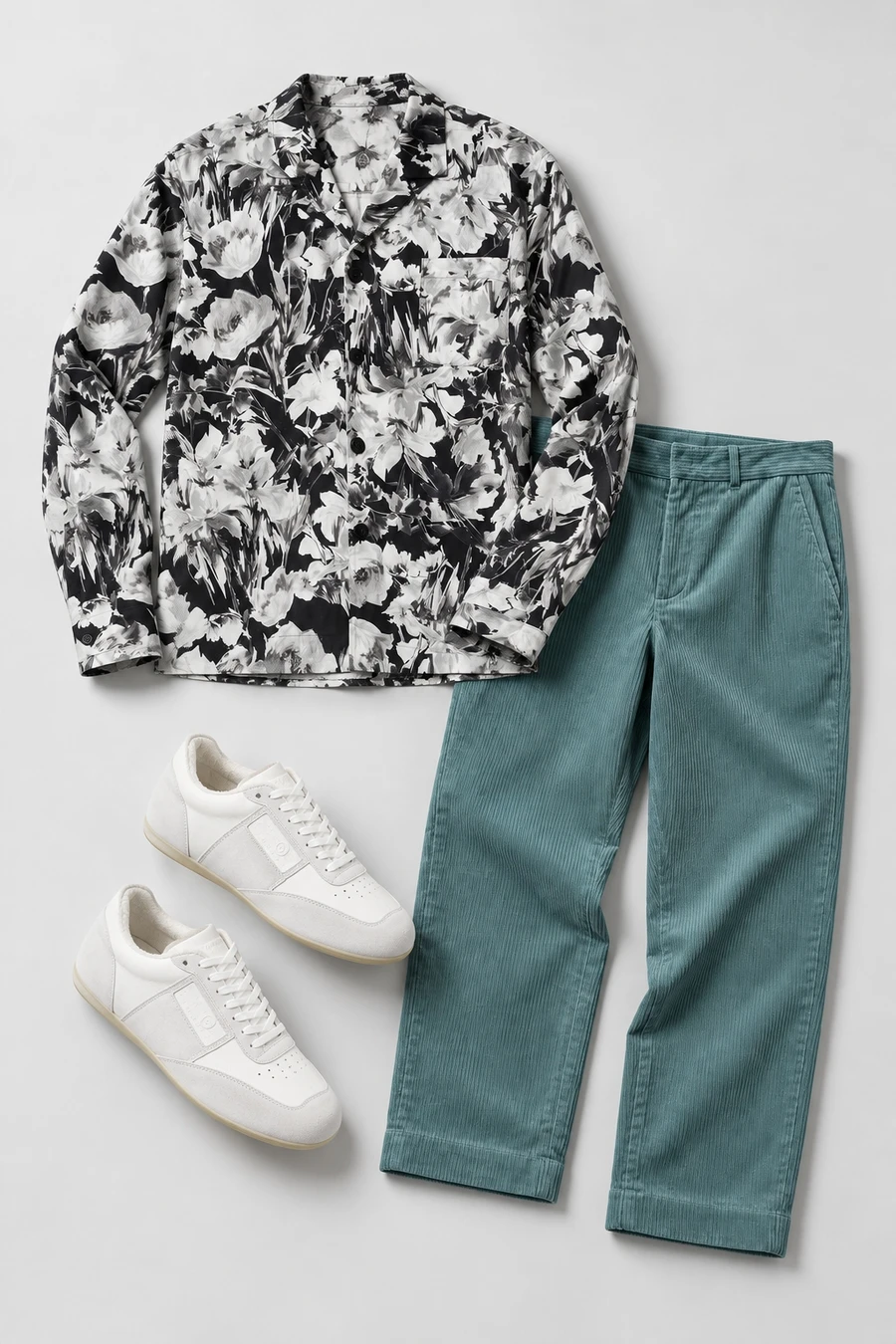 Davi, Sies Marjan, MM6 Maison Margiela pieces arranged on a London outfit board.