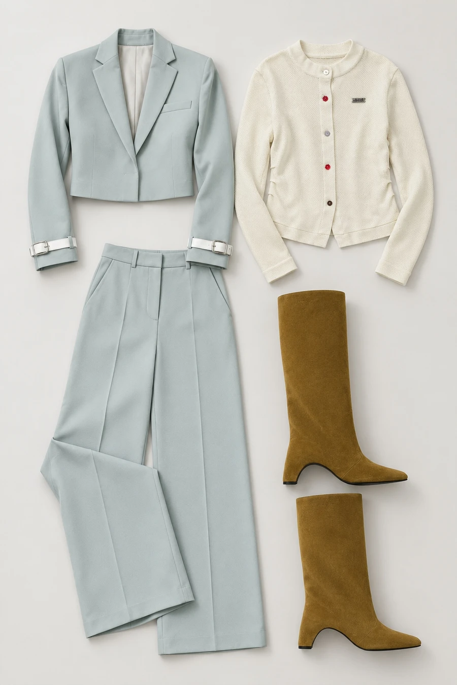 The pieces of Green tailoring by a Bloomsbury square