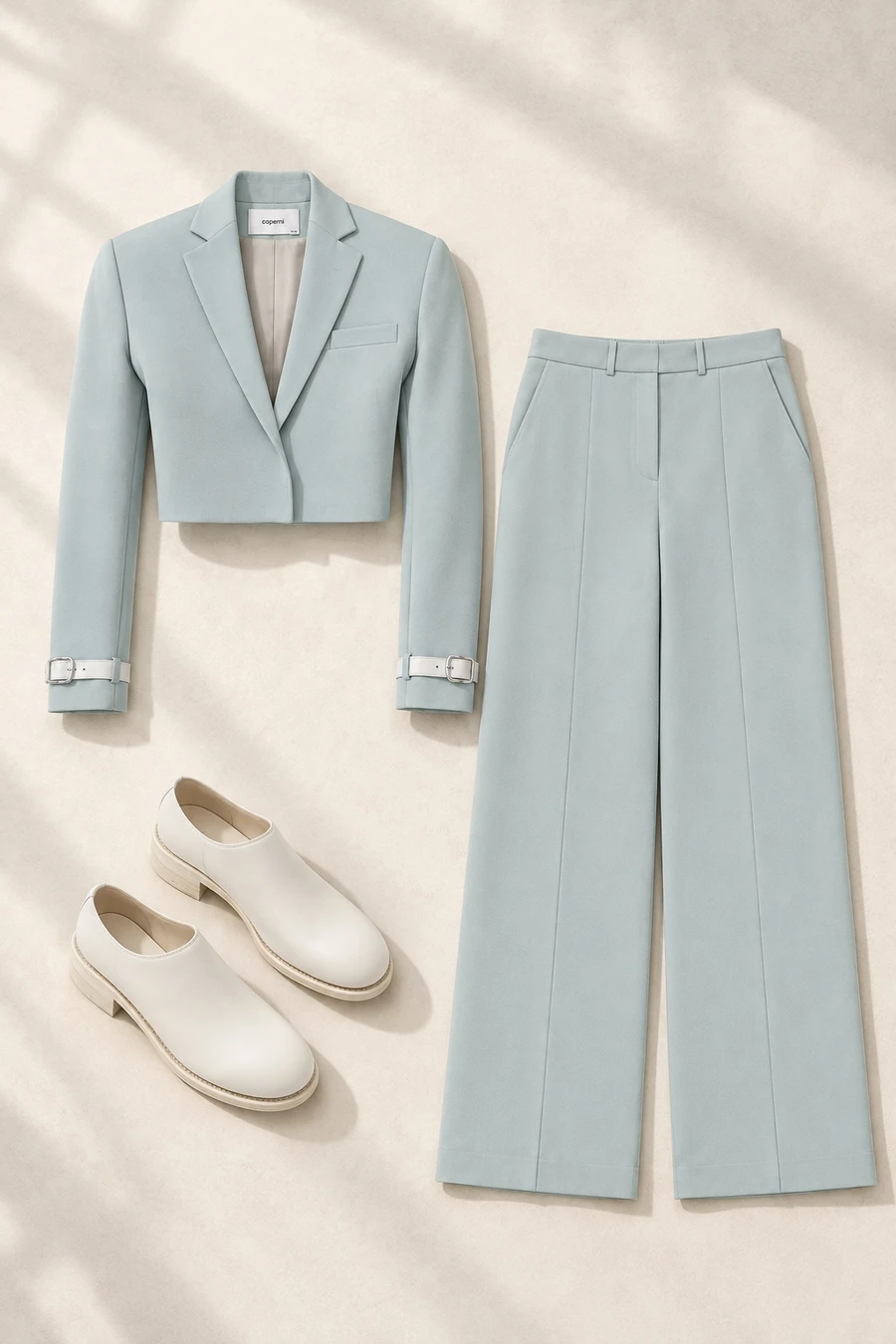 Coperni, Guidi pieces arranged on a Toronto outfit board.