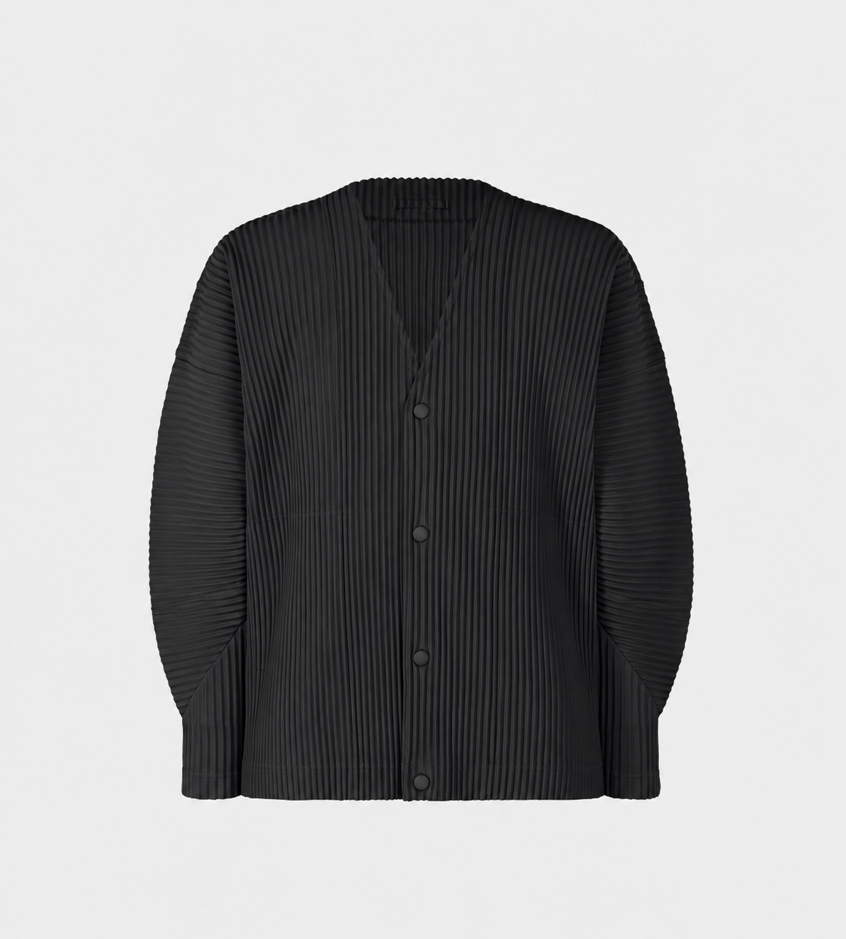 Homme Plisse Issey Miyake Light & Shadow Pleated Cardigan Black at WDLT117, Toronto