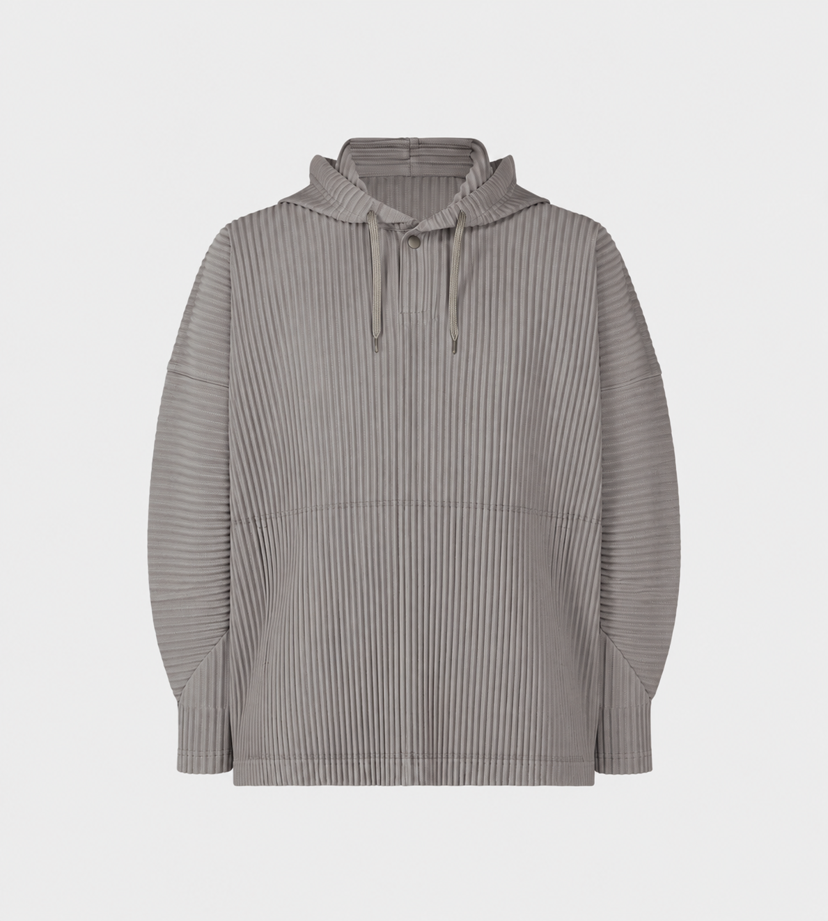 Homme Plisse Issey Miyake Monthly Colors Pleated Hoodie Dim Grey at WDLT117, Toronto