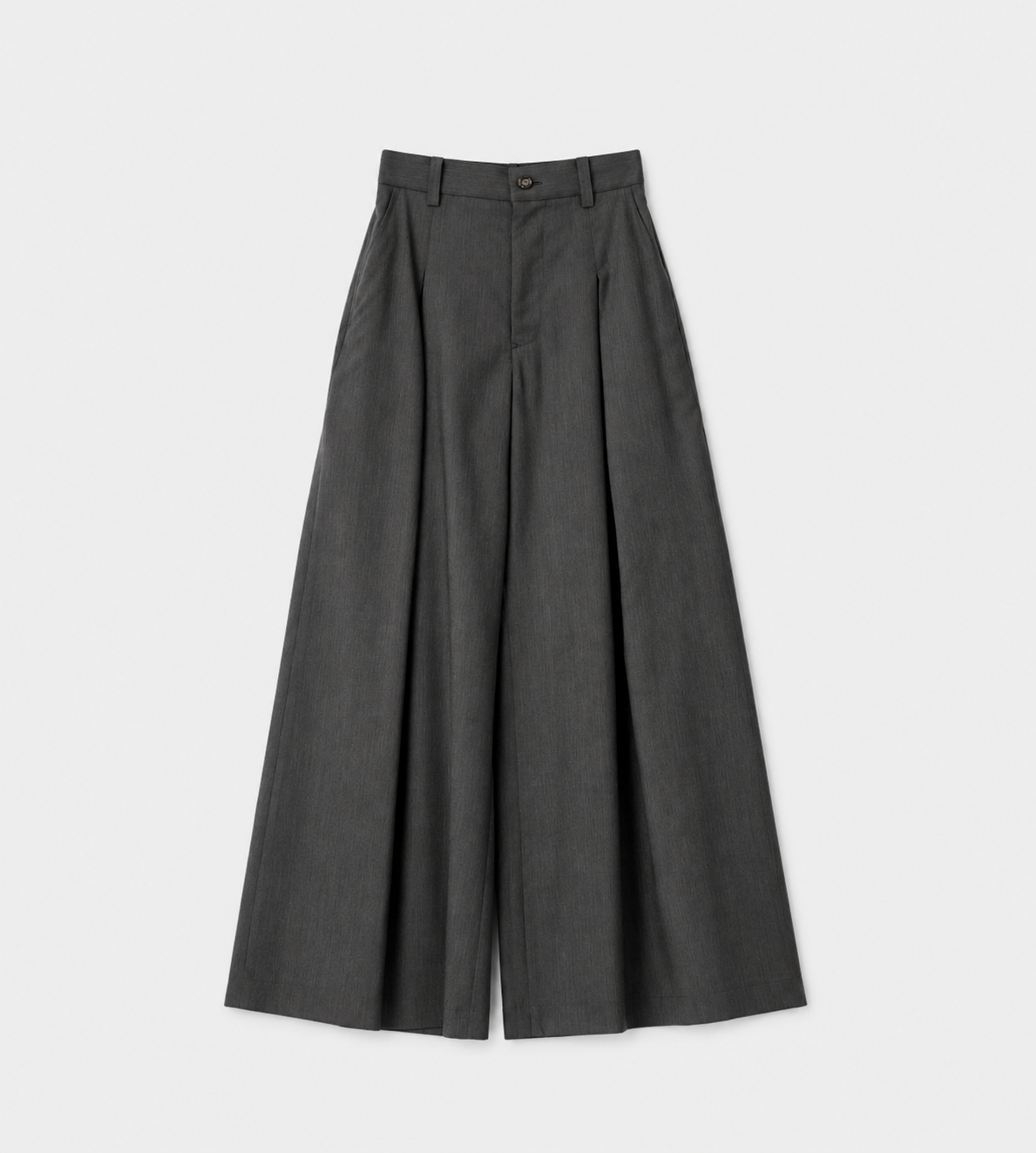 UJOH Inverted Tuck Flare Pants Charcoal at WDLT117, Toronto