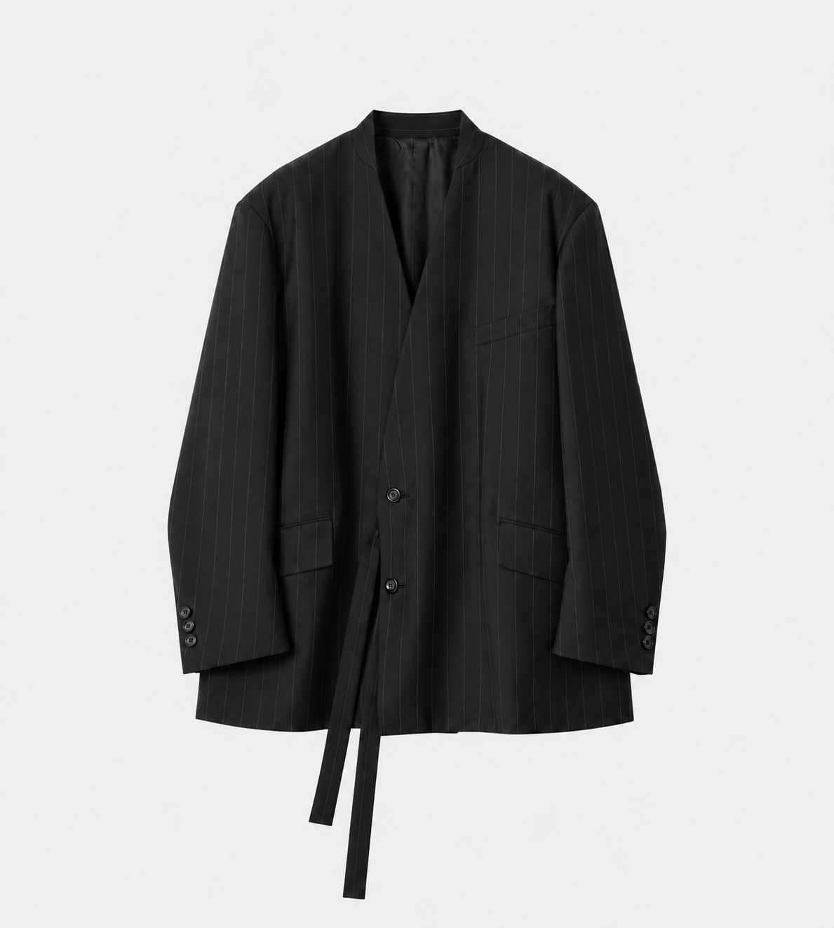 UJOH W Belt 2BS Jacket Black at WDLT117, Toronto