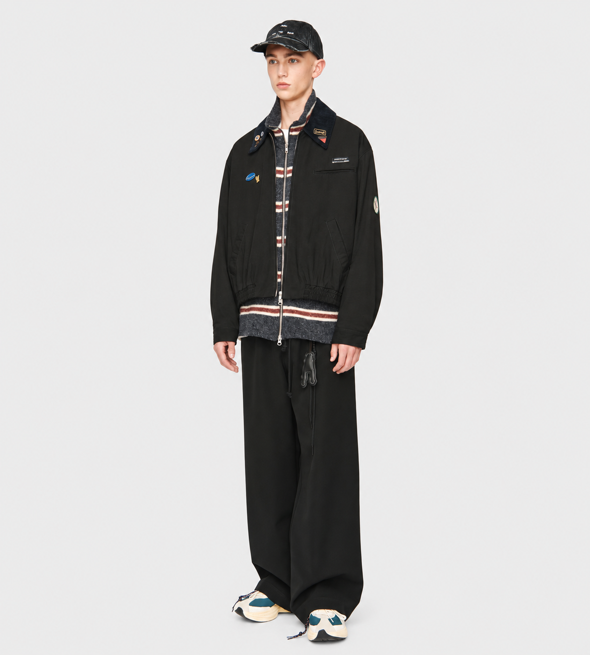 Song for the Mute Elasticated Coach Jacket Black at WDLT117, Toronto