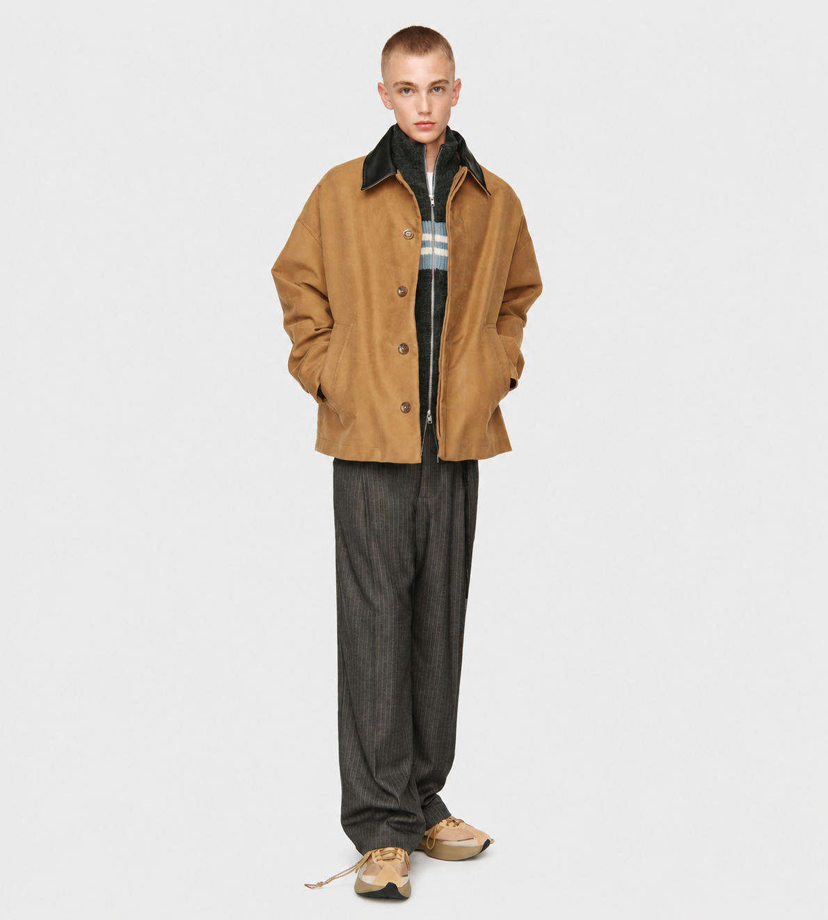 Song for the Mute Button Up Coach Jacket Camel at WDLT117, Toronto