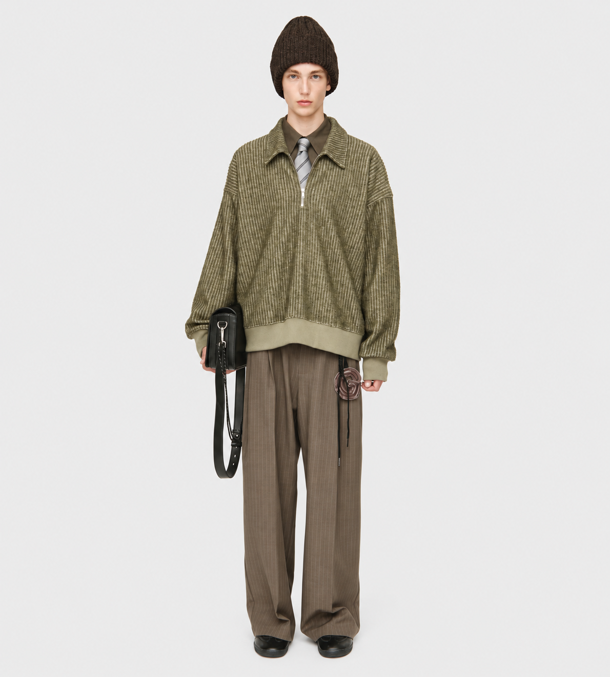 Song for the Mute Classic Collar Zip Pullover Green at WDLT117, Toronto