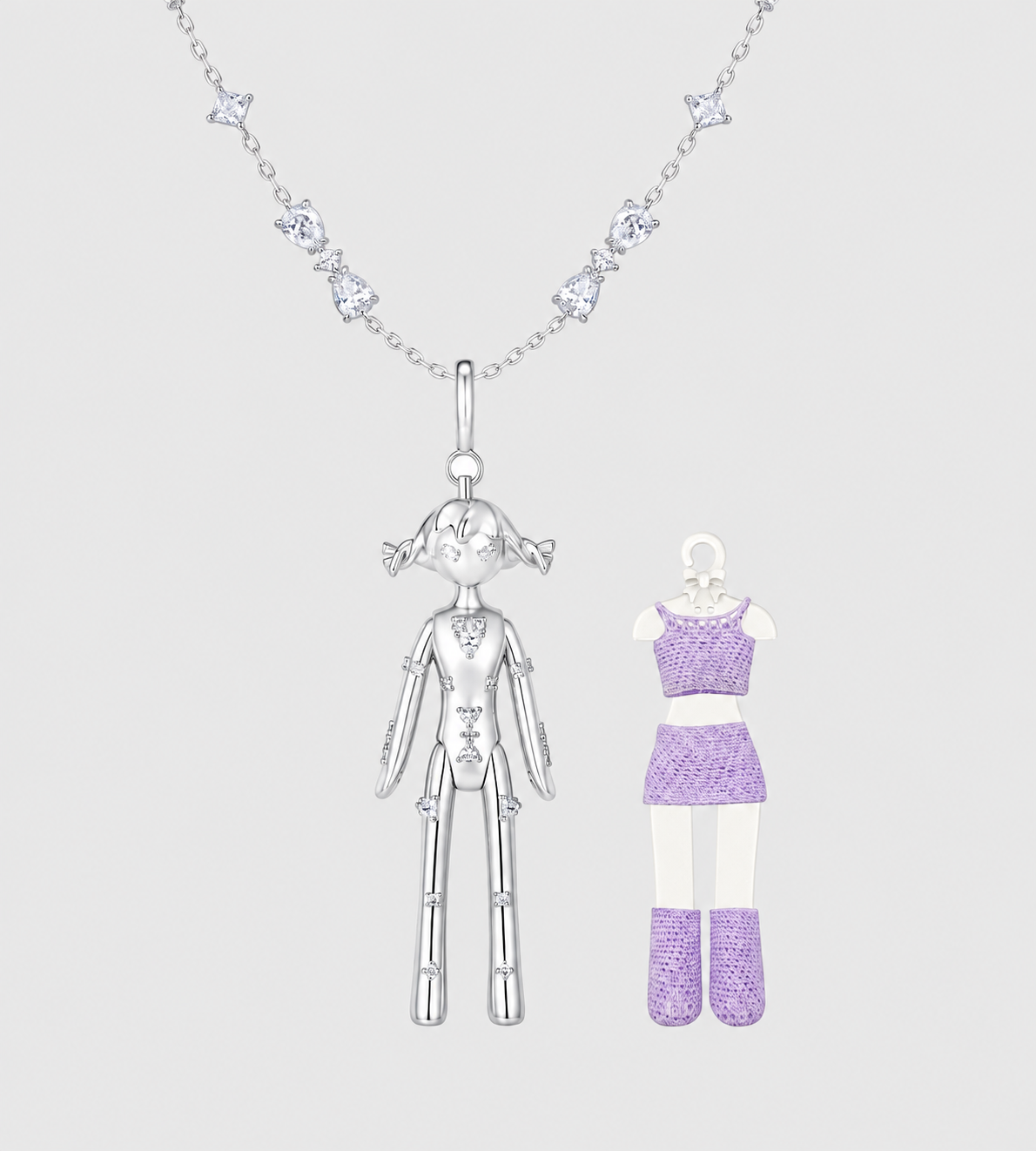YVMIN Small Girl Necklace Silver at WDLT117, Toronto
