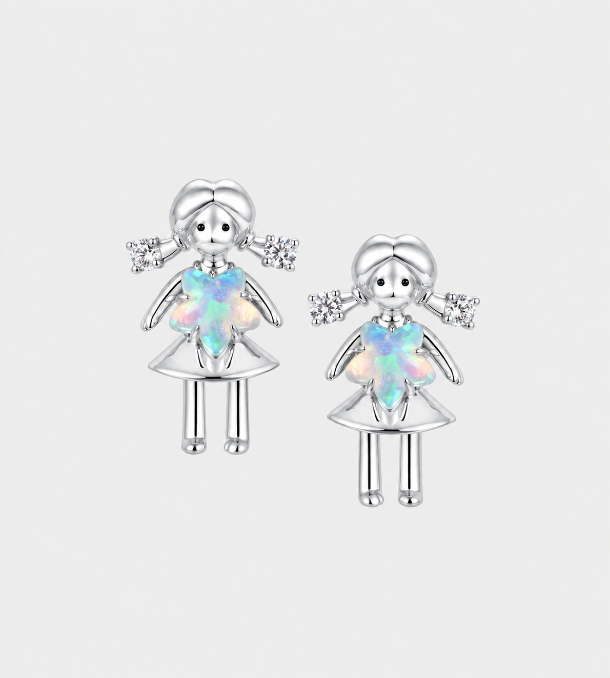 YVMIN Mini Girl Earrings Silver at WDLT117, Toronto